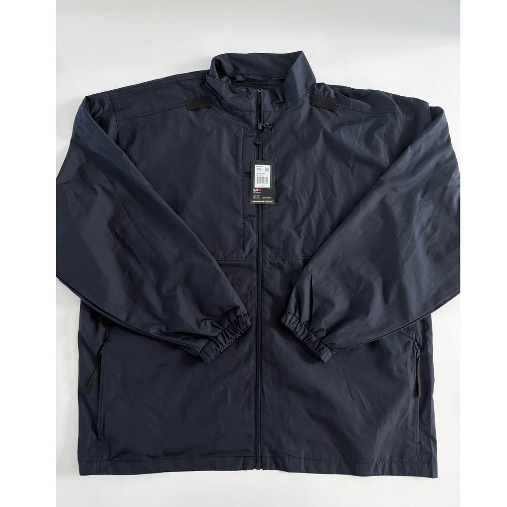 New 5.11 Tactical 48035 Men's Packable Jacket Dark Navy 3XL Windbreaker NWT